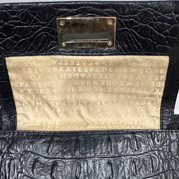 kate spade Black Croc-Embossed Crossbody with Gold Hardware - Picture 4 of 5